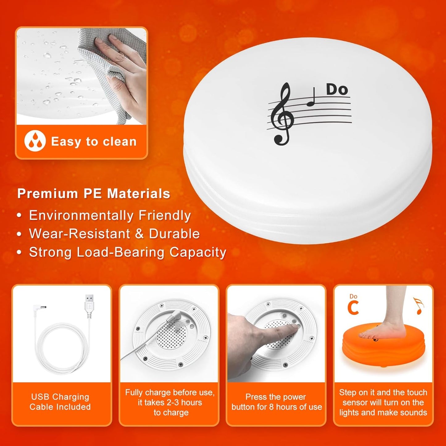 Sensory Musical LED Stepping Stone Set of 7個套裝 觸控發音發光 踏腳石遊戲