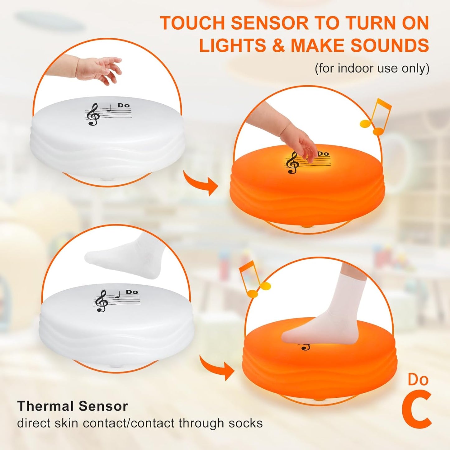 Sensory Musical LED Stepping Stone Set of 7個套裝 觸控發音發光 踏腳石遊戲