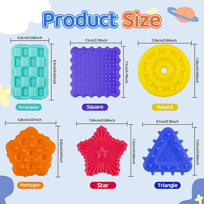 Sensory Squishy Shape Set of 6 感官紋理形狀6個套裝