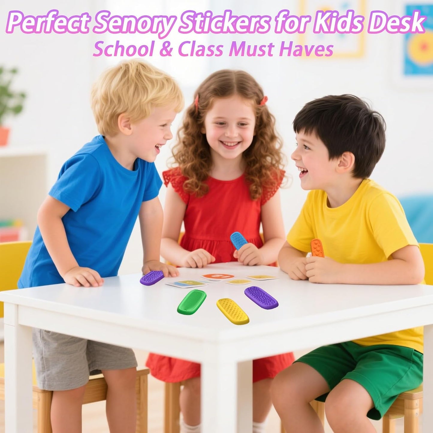 Fidget Sensory Calm Strips Finger Rubbing Toys Set of 8個 長條型感官刮刮樂減壓玩具