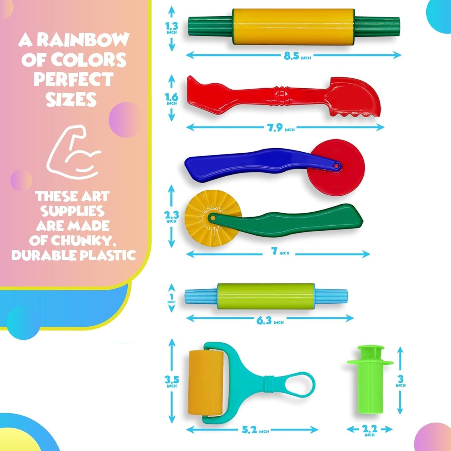 Dough Play Tools Assorted Color 泥膠工具學前幼兒套裝 顏色隨機