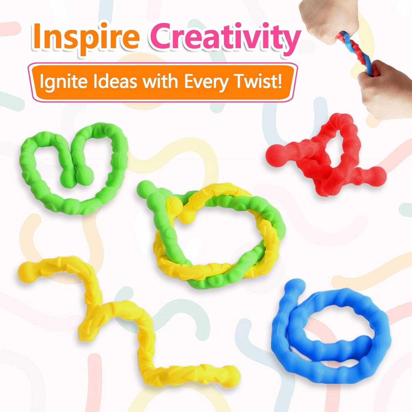 Fidget Sensory Twist Stick Set of 4件裝 感官扭扭棒減壓玩具