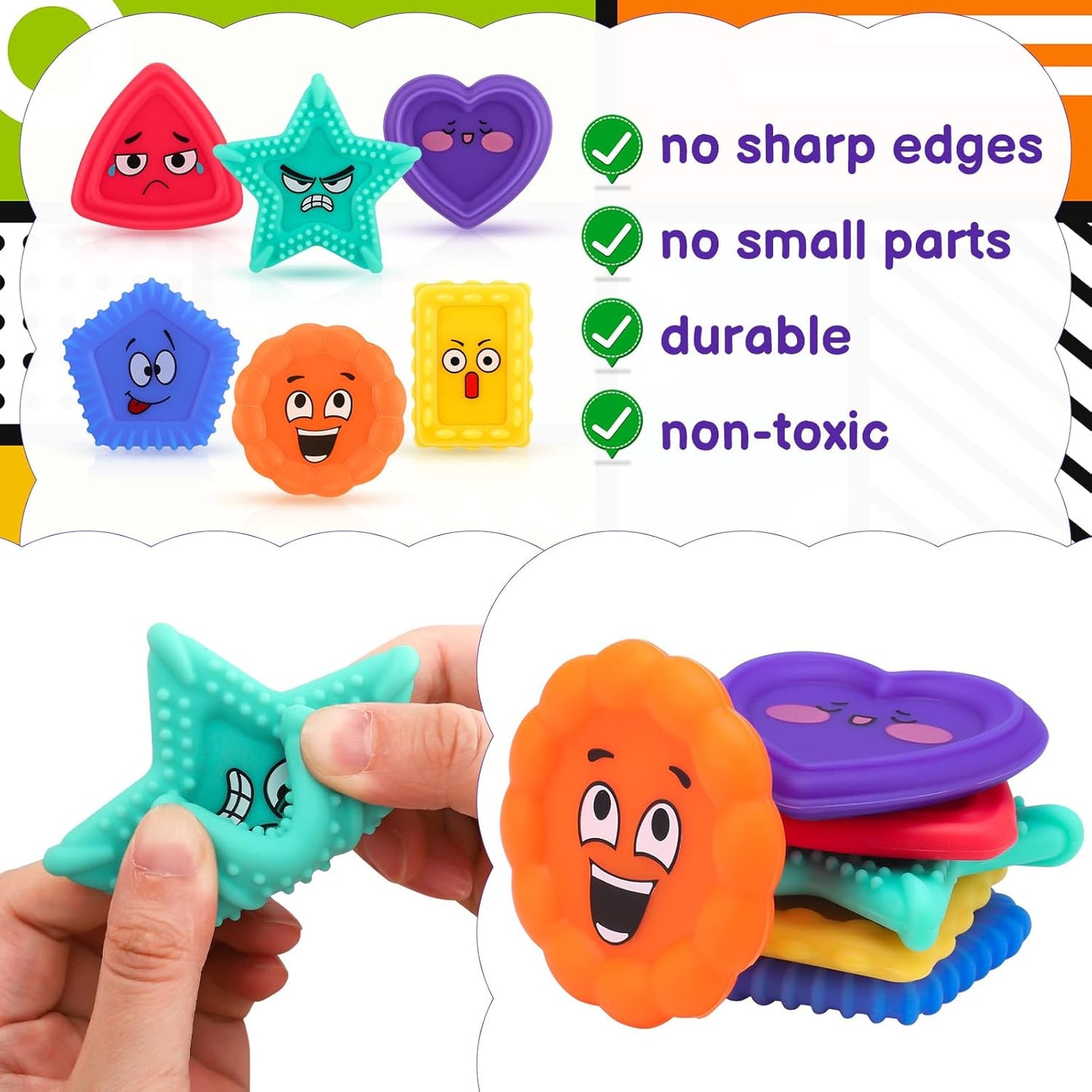 Fidget Squishy Sensory Toys - Emotion Set of 6件感官質感減壓玩具套裝 - 表情款