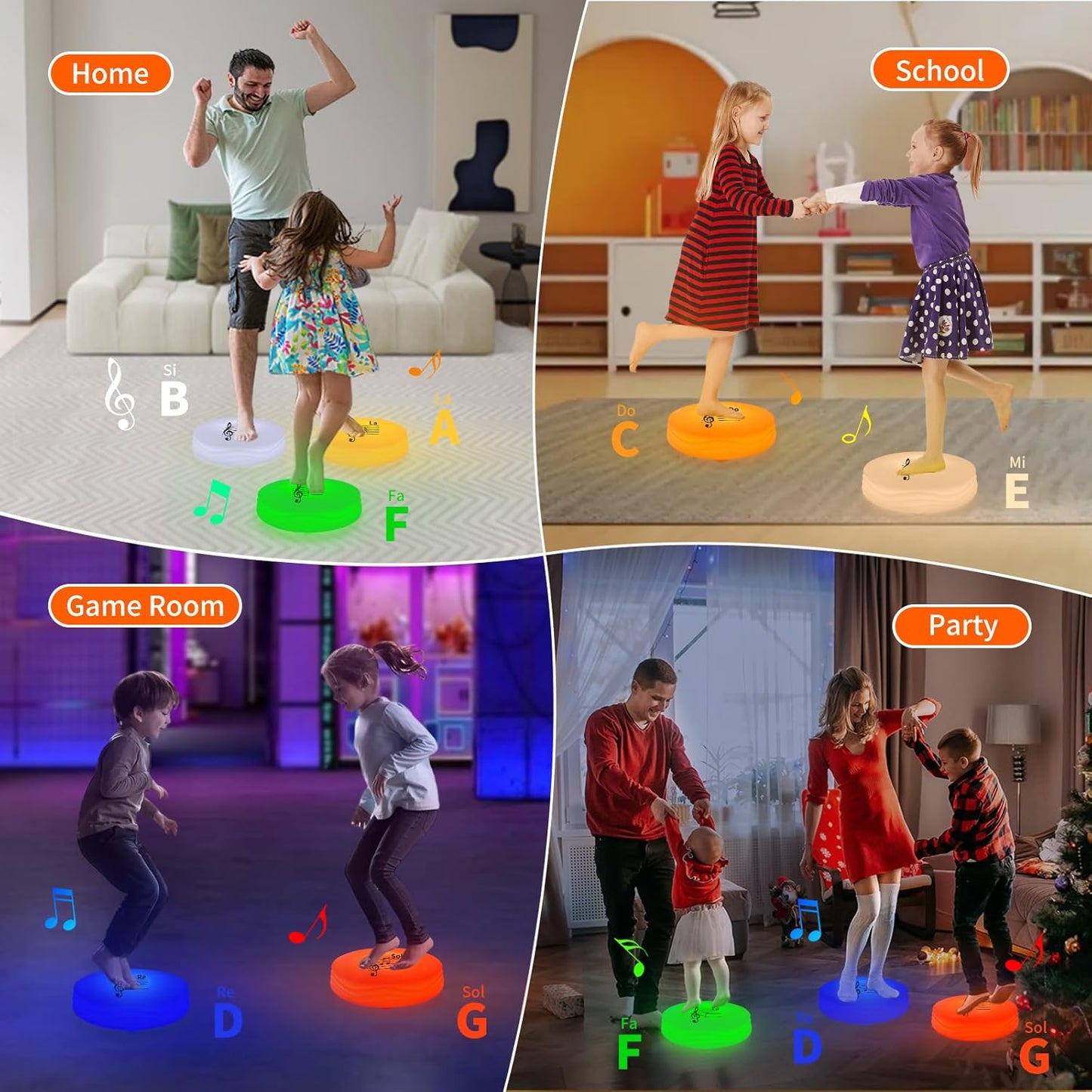 Sensory Musical LED Stepping Stone Set of 7個套裝 觸控發音發光 踏腳石遊戲