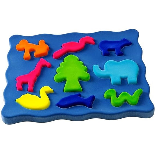 Rubbabu Shape Sorter Animal Puzzle (9pcs) 嬰幼兒觸感動物拼圖（9件組)