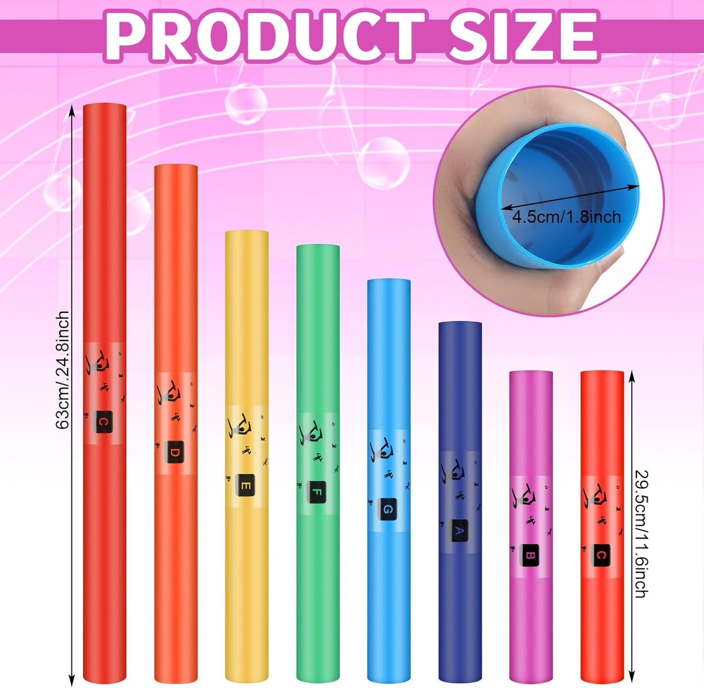 Boom Whacker Set of 8音筒 全音階律音管套裝