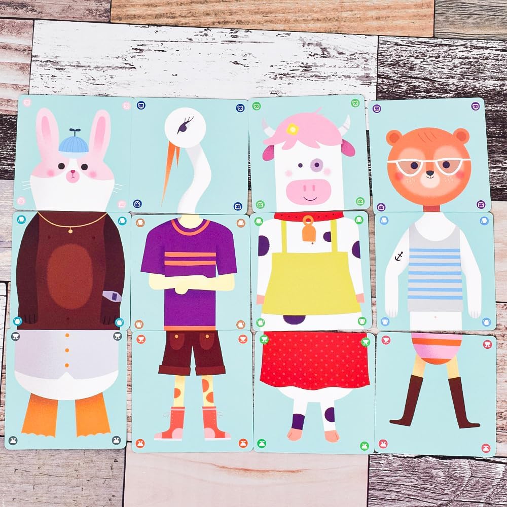 Djeco Animomix Animal Matching & Mixing Logic Game 動物瘋狂配對 邏輯排列與視覺觀察遊戲