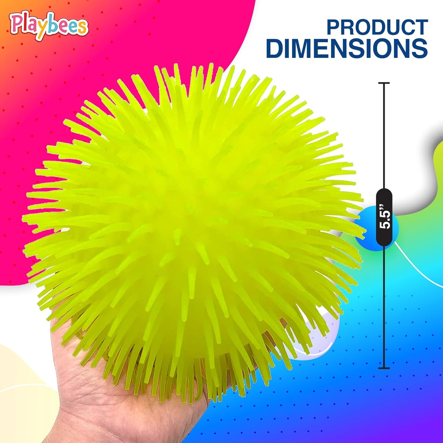 Fidget Sensory Soft Spiky Puffer Balls Assorted Colors Set of 5 Color 5個 軟刺河豚球感官減壓玩具 顏色隨機