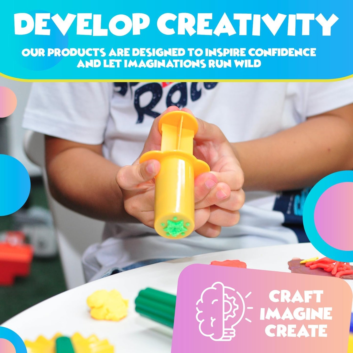 Dough Play Tools Assorted Color 泥膠工具學前幼兒套裝 顏色隨機