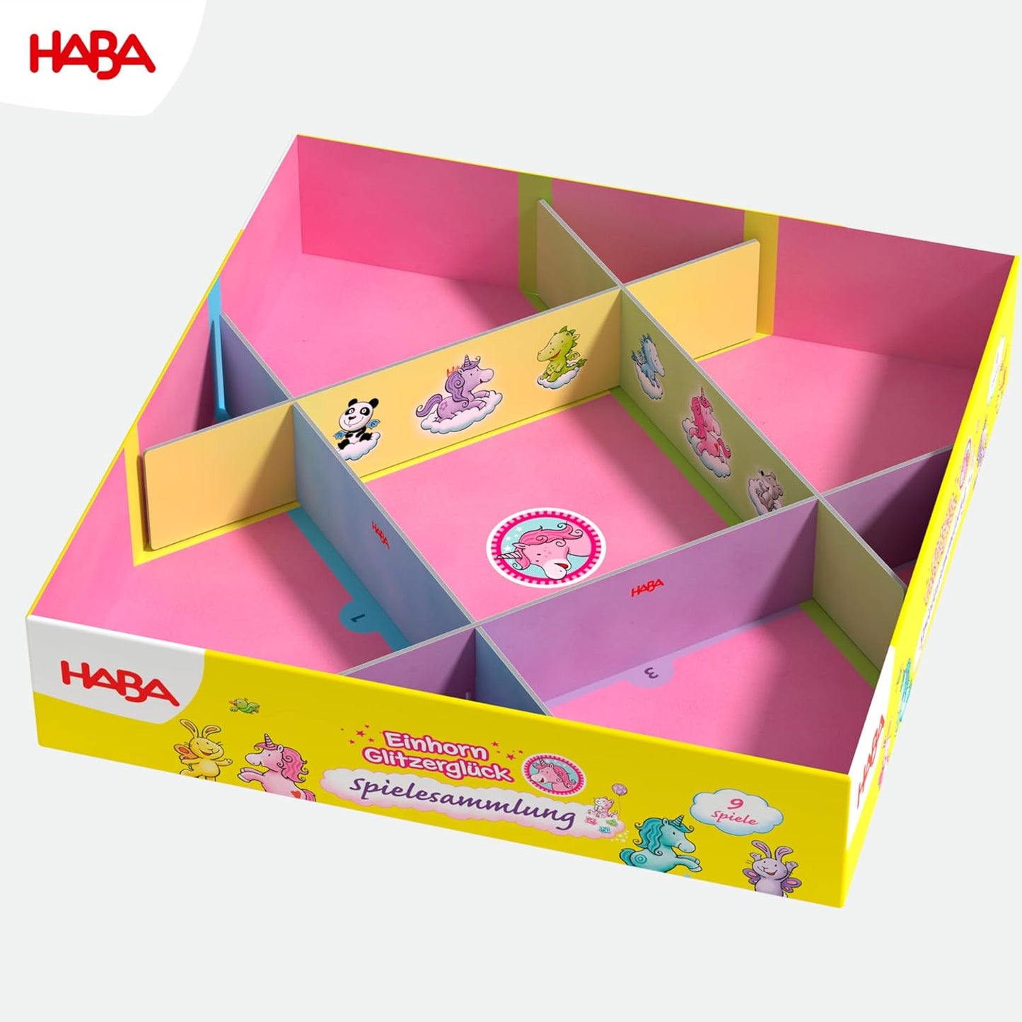 Haba 2010879001 Unicorn Glitterluck Game Collection  (9 Varied Dice, Board & Card Games)  獨角獸閃閃幸運遊戲合集(9 種不同的骰子、棋盤和紙牌遊戲)