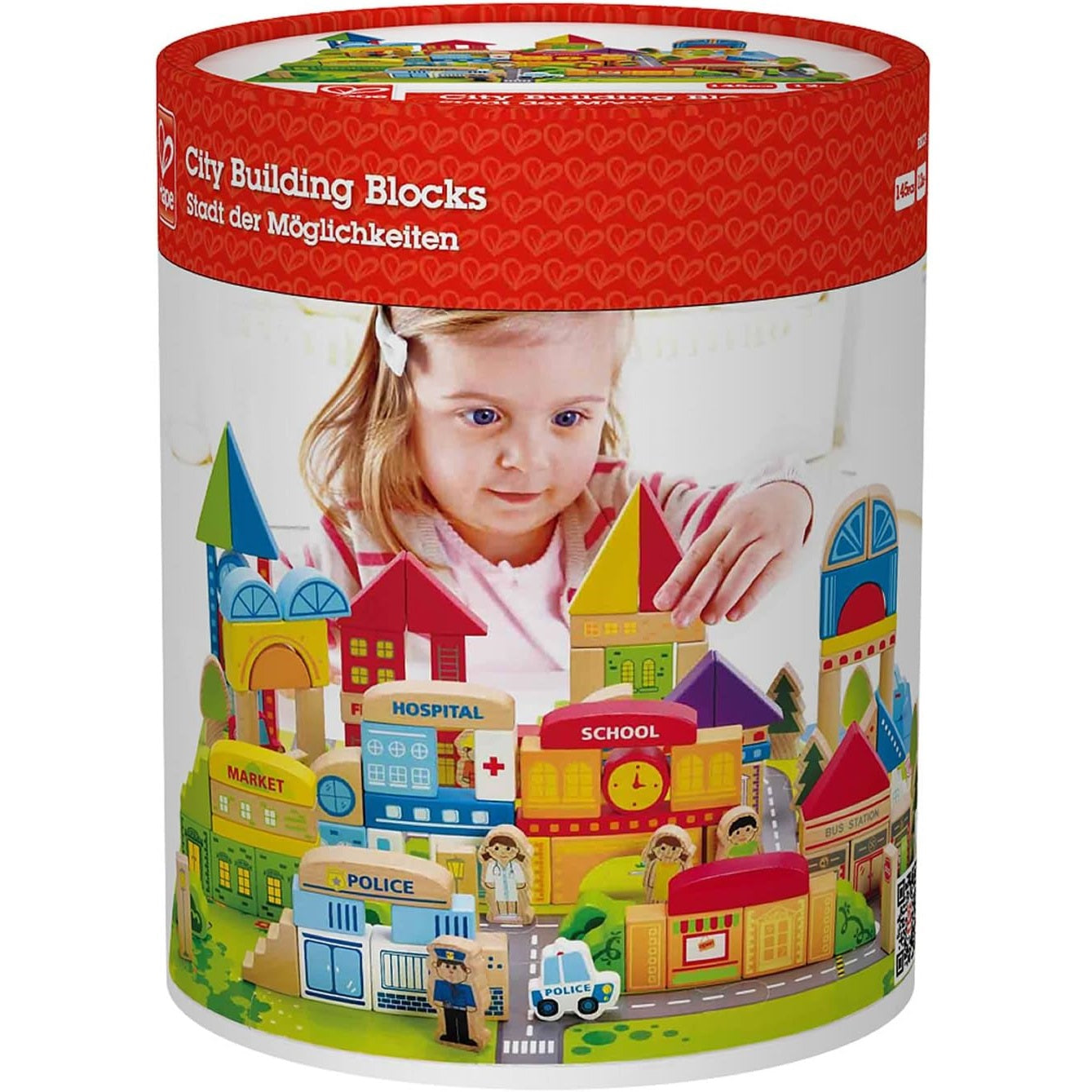 Hape Wooden Building Blocks with City Map 城市情景積木