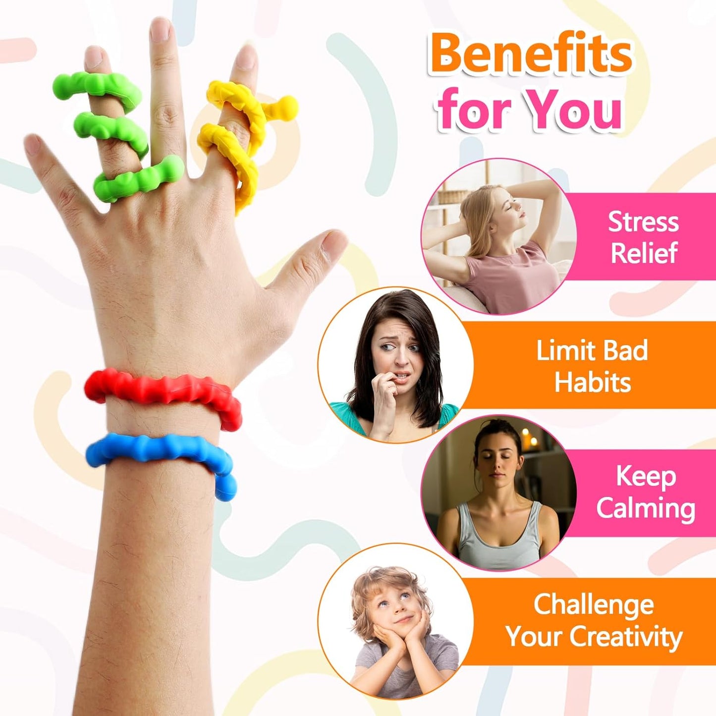 Fidget Sensory Twist Stick Set of 4件裝 感官扭扭棒減壓玩具