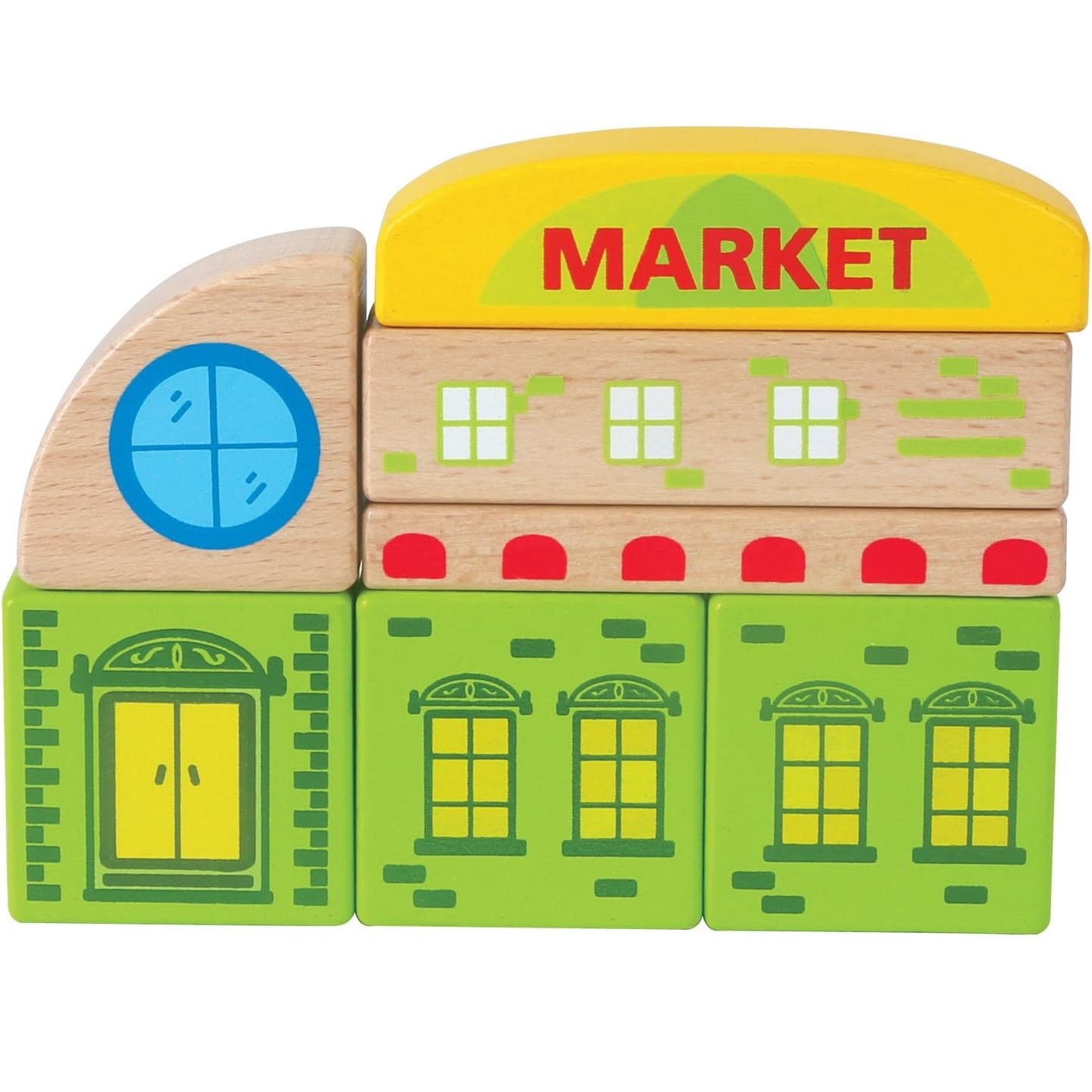 Hape Wooden Building Blocks with City Map 城市情景積木