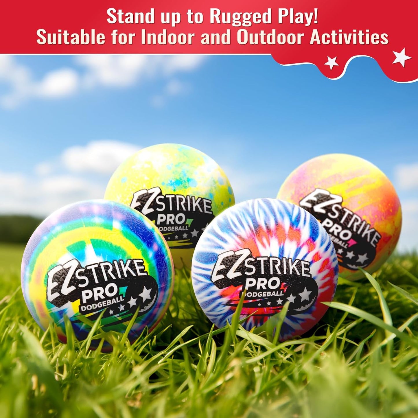 EZStrike Pro 6" Dodgeball Set of 4個套裝 專業發泡膠閃避球套裝 6吋