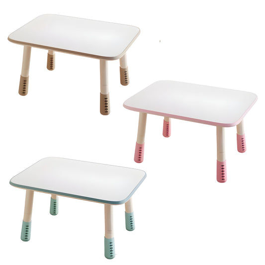 KOK Rectangular Kids Table Height Adjustable 28-55mm Erasable Graffiti Top 成長型兒童長方桌 六段升降與可塗鴉桌面