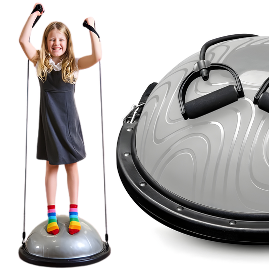 Half Balance Ball Trainer with Resistance Bands D47*H15cm 平衡半圓球附阻力拉力繩 直徑47*高15cm