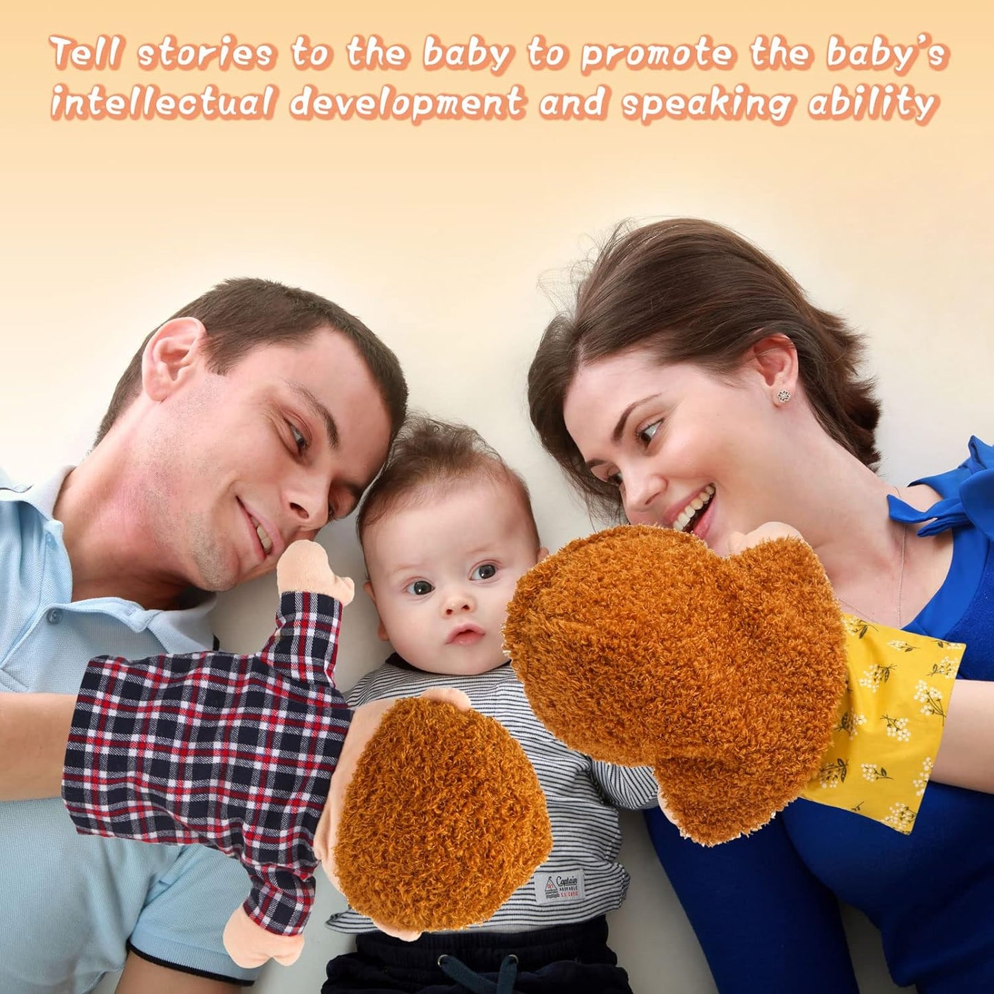 Western Family Hand Puppets Set of 6 西方家庭手偶 6 件套