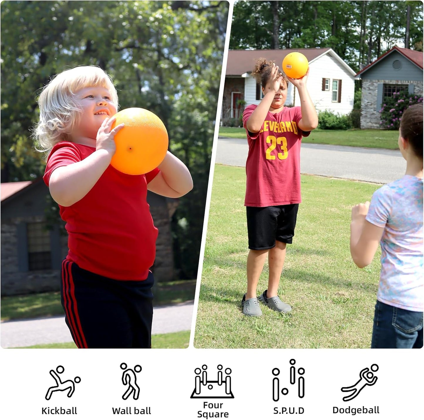 EZStrike Pro Playground Ball Set of 6 with Hand Pump 兒童充氣彈力球套裝 6件裝 含手動氣泵