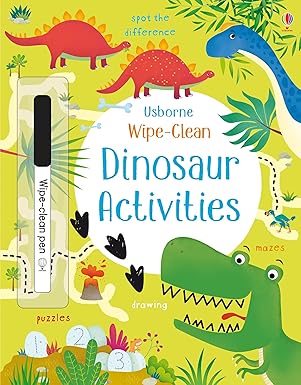 Usborne Wipe-Clean Dinosaur Activities 可擦寫 恐龍活動書