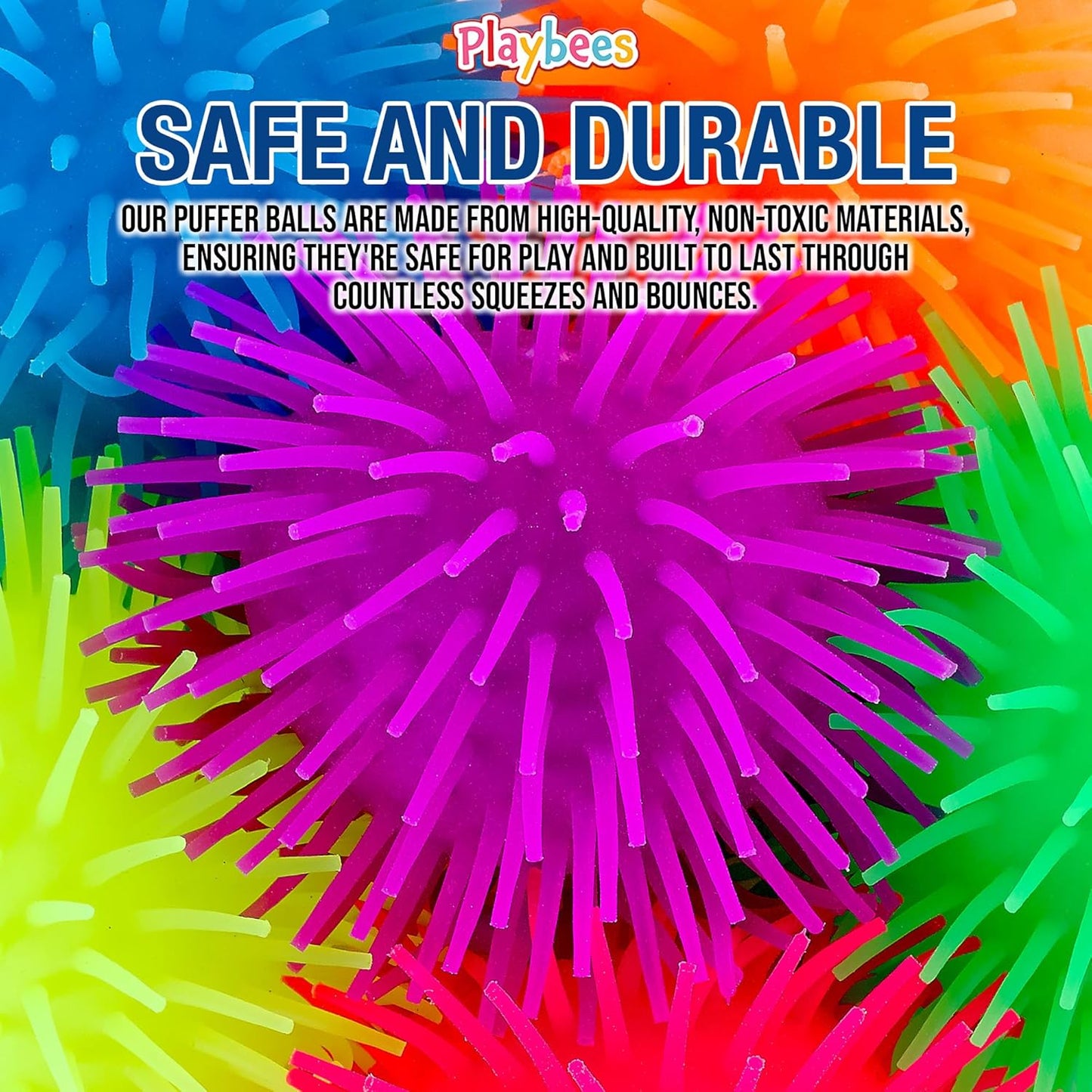 Fidget Sensory Soft Spiky Puffer Balls Assorted Colors Set of 5 Color 5個 軟刺河豚球感官減壓玩具 顏色隨機