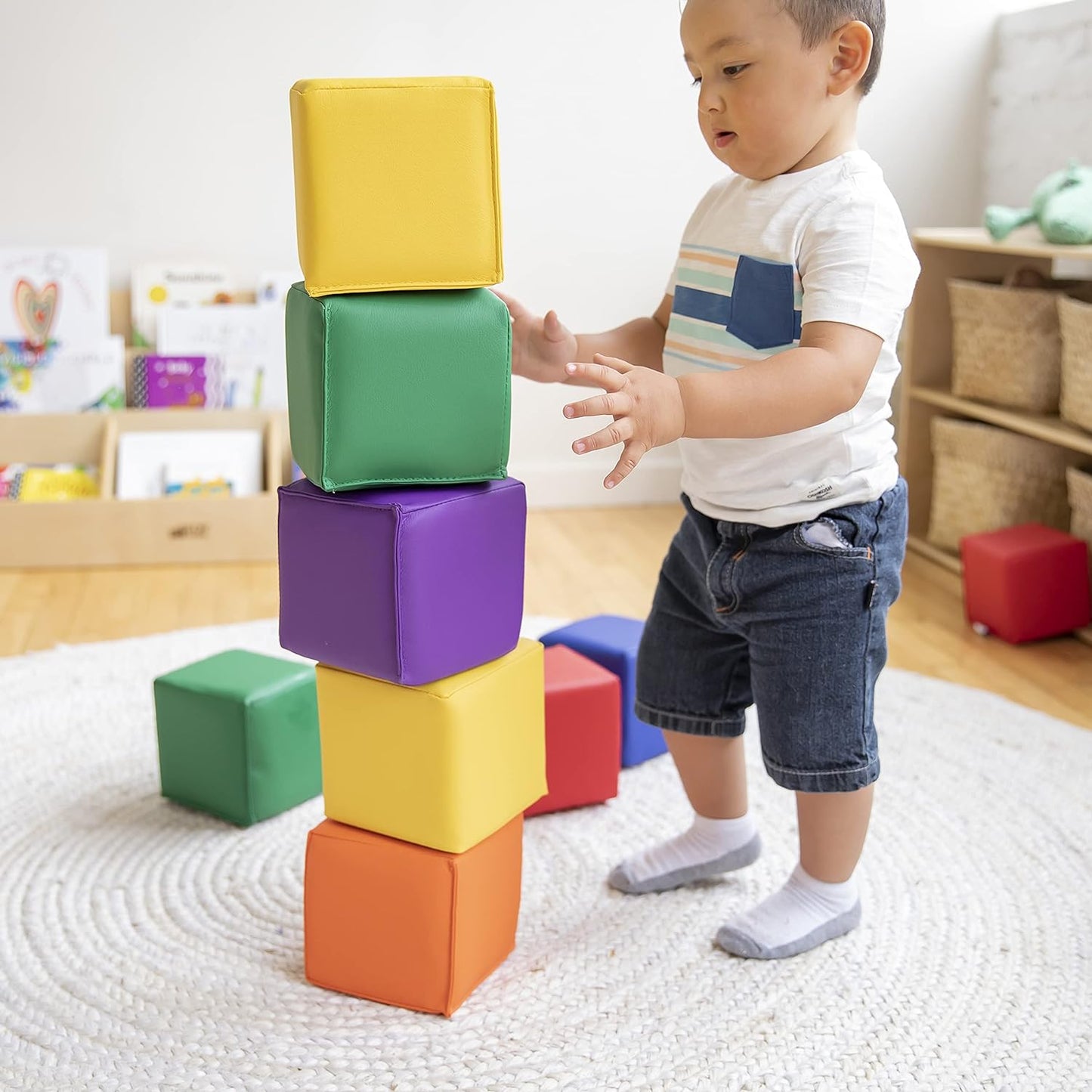 Softzone Patchwork Toddler Building Blocks 幼兒立方軟體積木