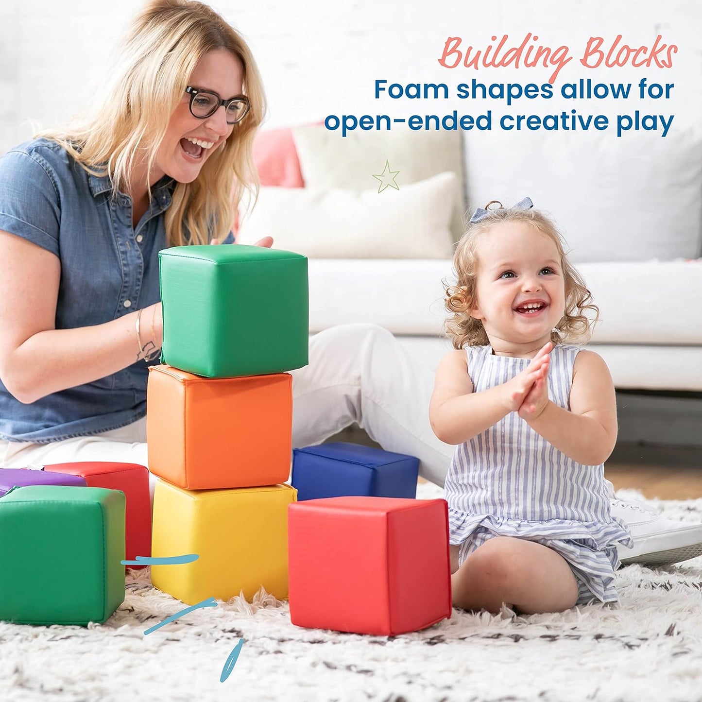 Softzone Patchwork Toddler Building Blocks 幼兒立方軟體積木