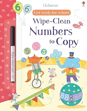 Usborne Get Ready for School Wipe-Clean Numbers to Copy 可擦寫數字書