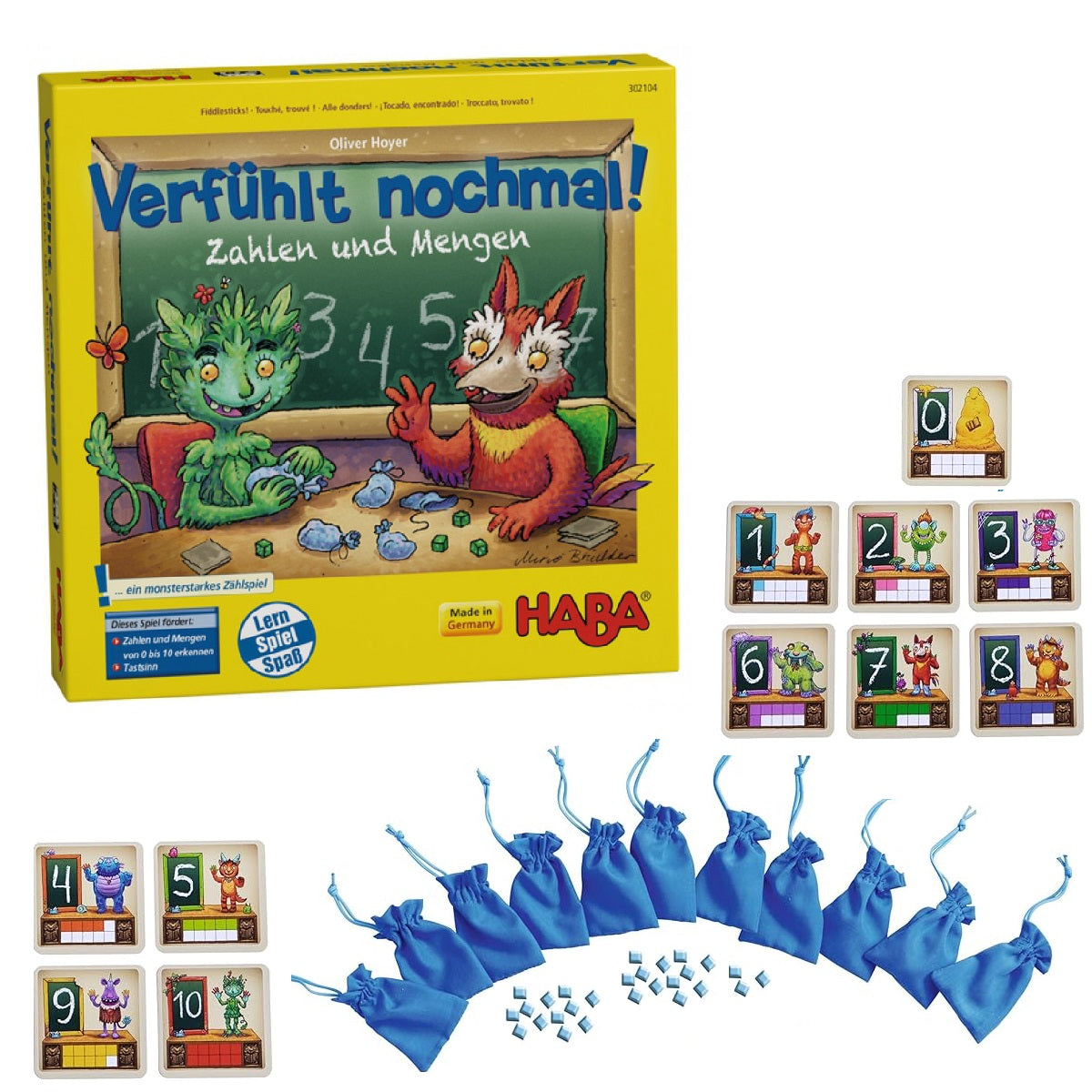 Fiddlesticks Math Games HABA 302104 Fiddlesticks! Touch & Feel Counting Game 藍寶石妙手 觸摸數量遊戲 – MY ...