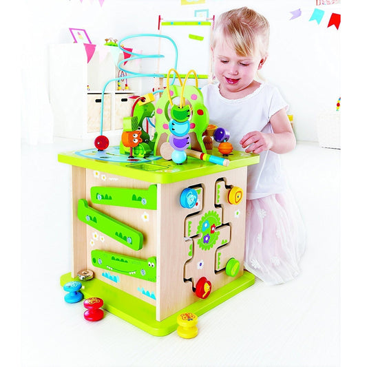 Hape Wooden Wild Safari Adventure Center Bead Wire Activity 森林動物遊戲盒