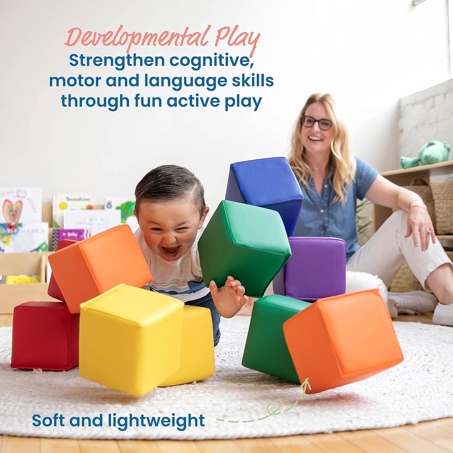 Softzone Patchwork Toddler Building Blocks 幼兒立方軟體積木