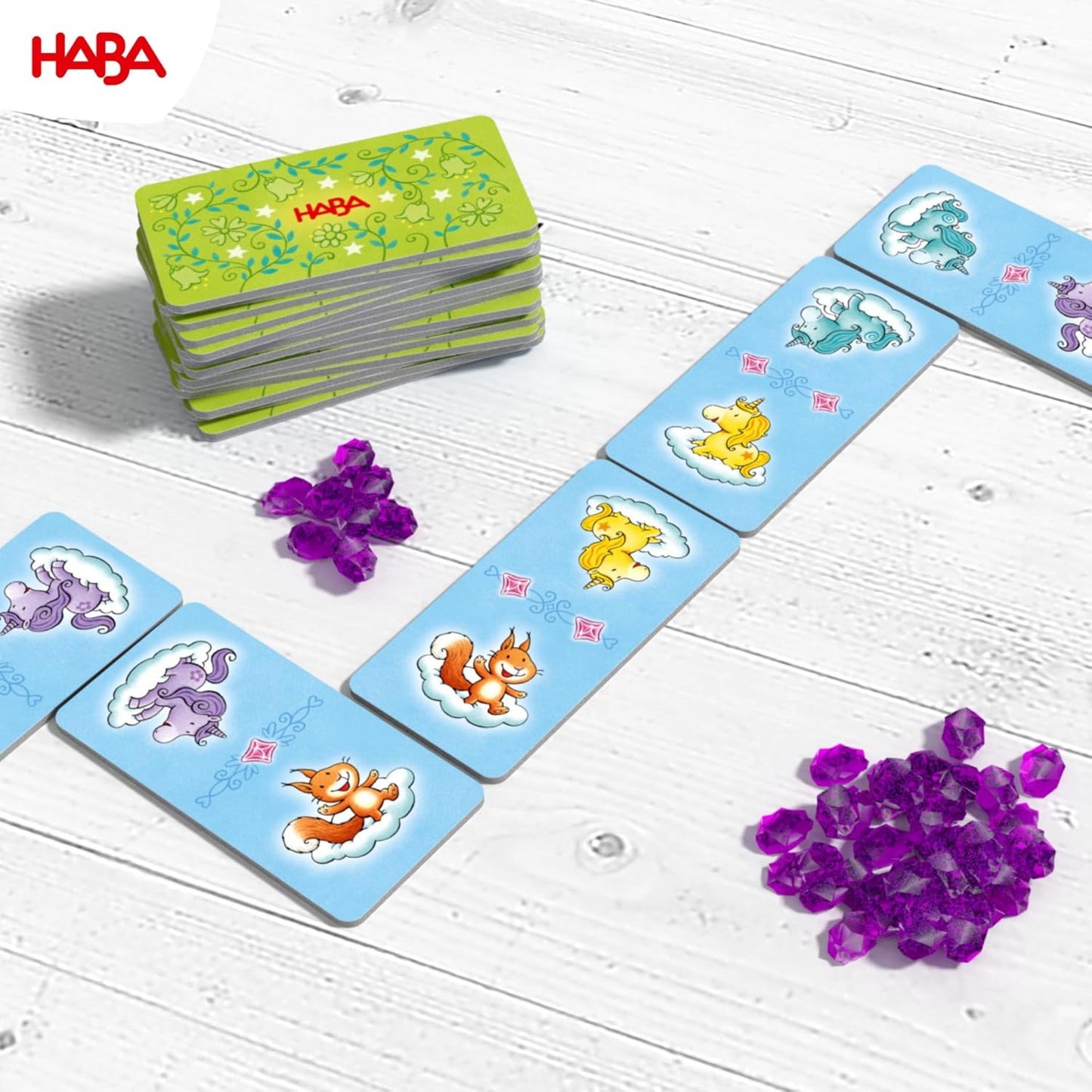 Haba 2010879001 Unicorn Glitterluck Game Collection  (9 Varied Dice, Board & Card Games)  獨角獸閃閃幸運遊戲合集(9 種不同的骰子、棋盤和紙牌遊戲)
