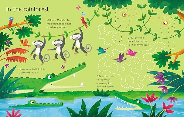 Usborne Wipe-Clean Animal Activities 可擦寫 動物活動書