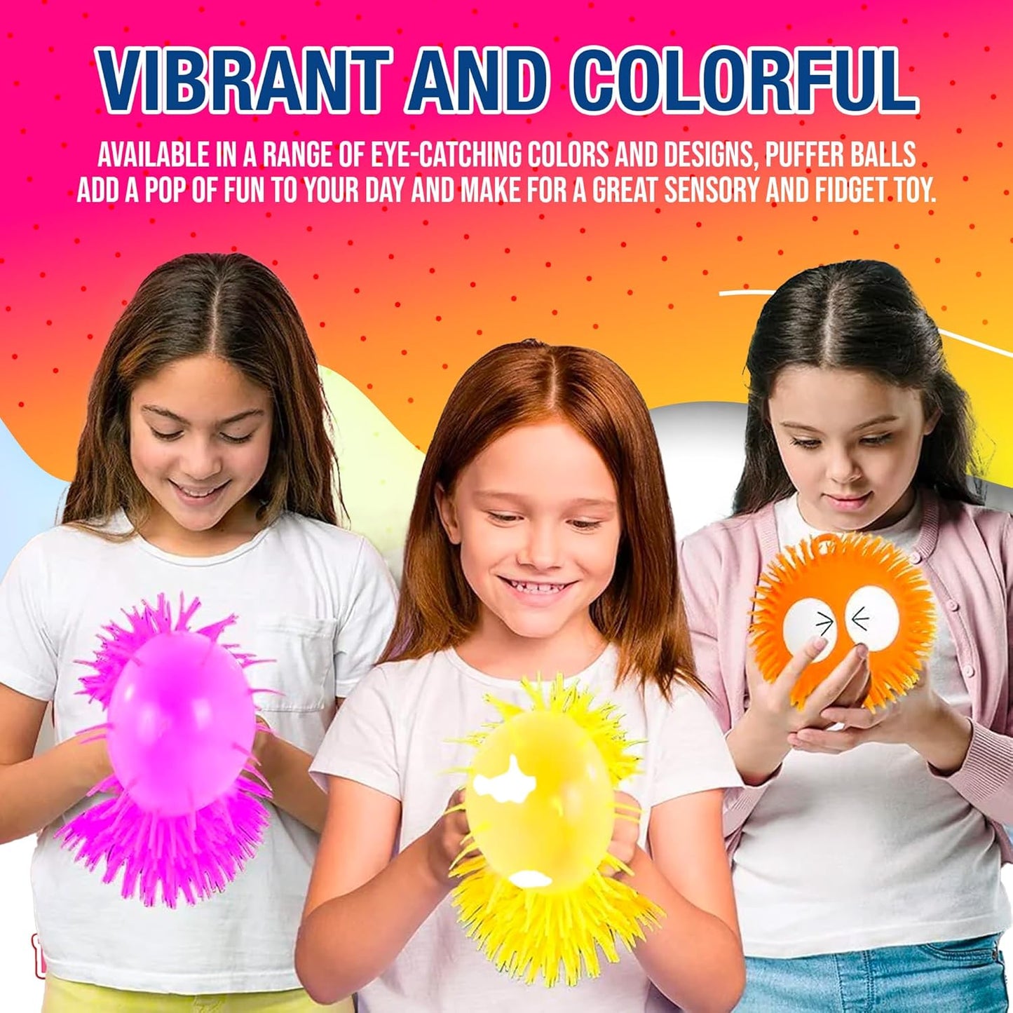 Fidget Sensory Soft Spiky Puffer Balls Assorted Colors Set of 5 Color 5個 軟刺河豚球感官減壓玩具 顏色隨機