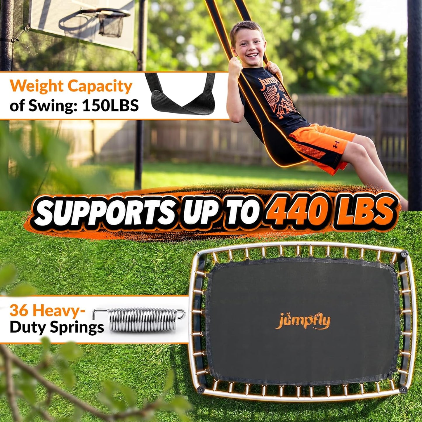 6FT Rectangle Trampoline for Kids ASTM Approved with on-site Installation 6呎長方形兒童多功能彈床 通過 ASTM 安全認證 包含上門安裝