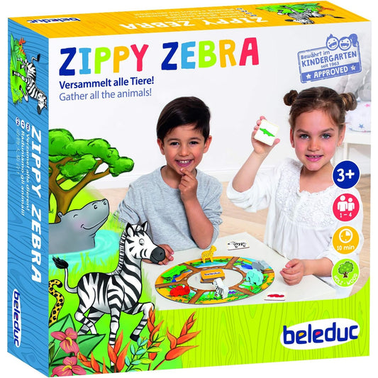 Beleduc Zippy Zebra Cooperative Dice Game 動物派對 擲骰子合作遊戲