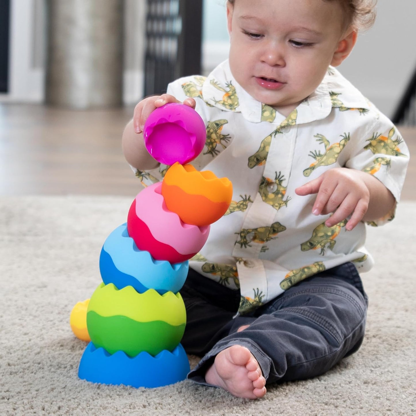 Fat Brain Toys Tobbles Neo 可堆疊的球體感官探索玩具