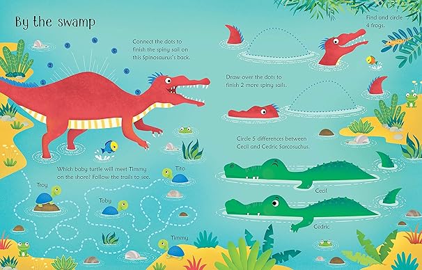 Usborne Wipe-Clean Dinosaur Activities 可擦寫 恐龍活動書
