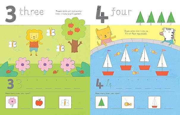 Usborne Get Ready for School Wipe-Clean Numbers to Copy 可擦寫數字書