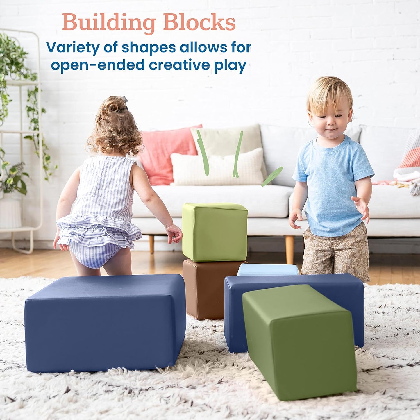 Softy Play Toddler Foam Building Blocks Set of 7件套裝 幼兒泡棉積木