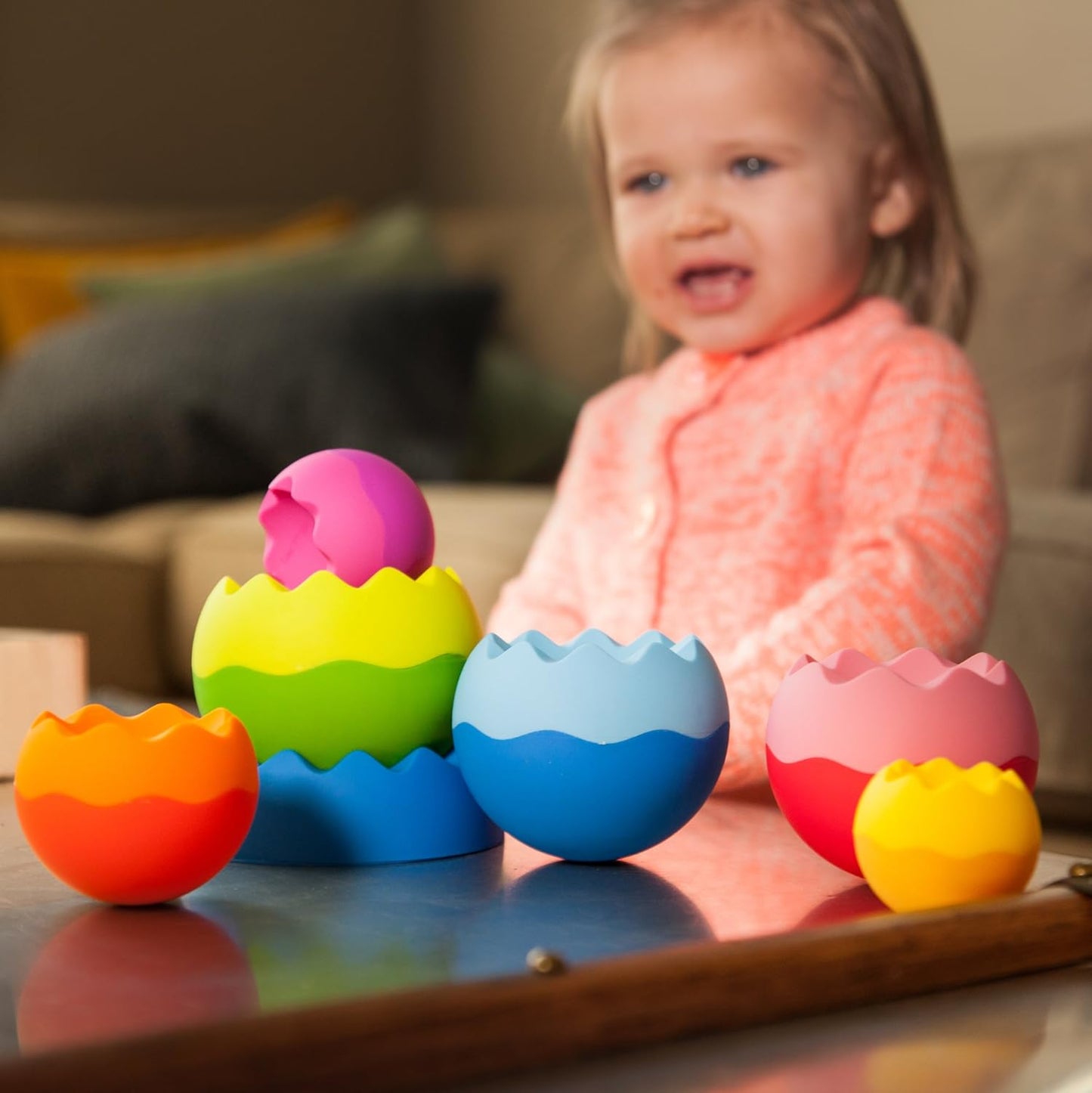 Fat Brain Toys Tobbles Neo 可堆疊的球體感官探索玩具
