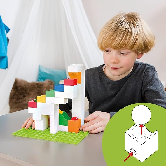 Hubelino Marble Run Catapult 41 Pcs Set