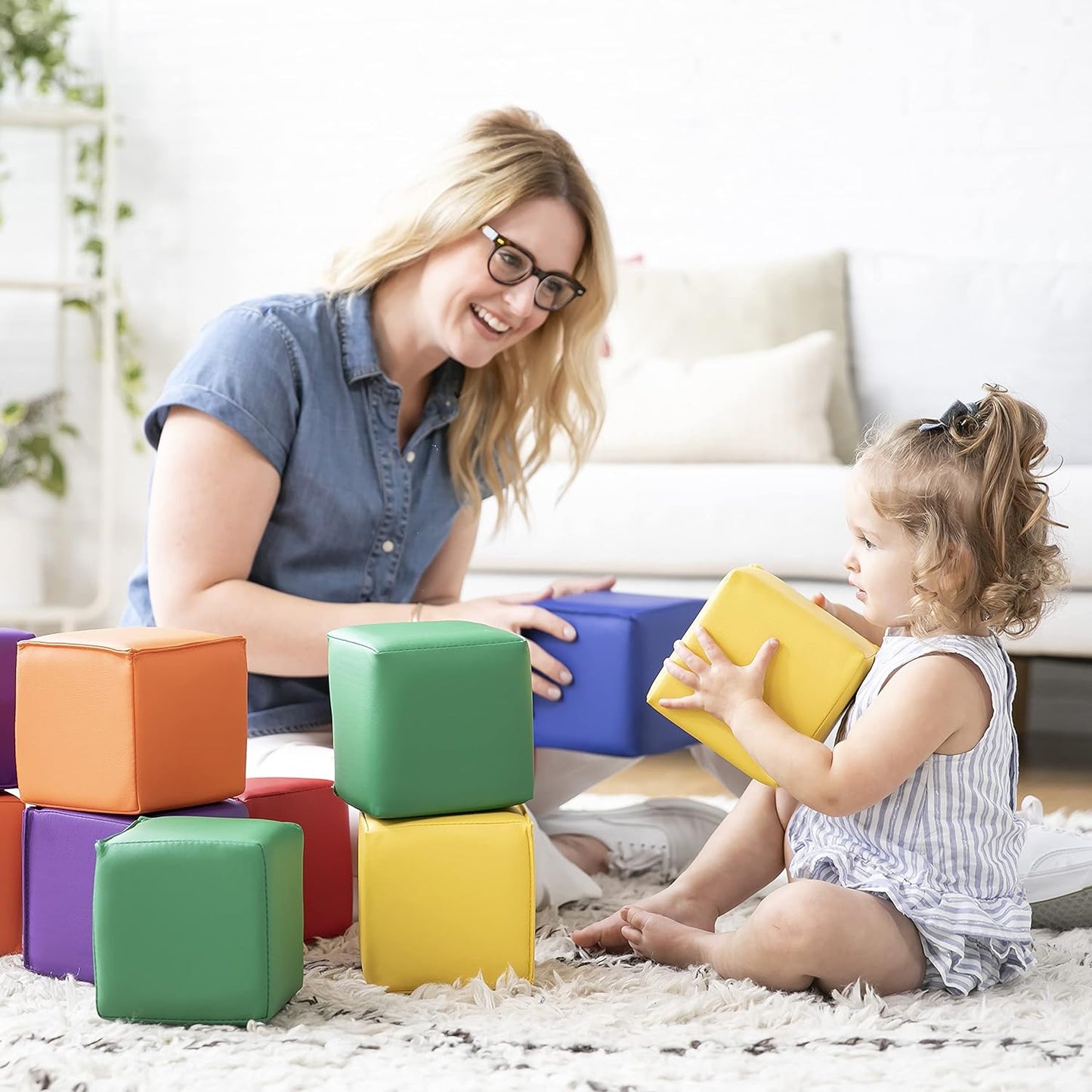 Softzone Patchwork Toddler Building Blocks 幼兒立方軟體積木