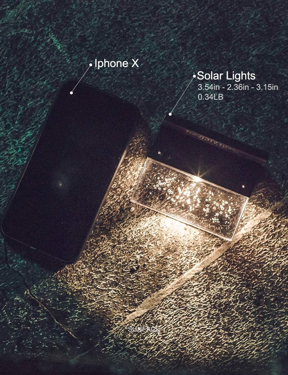 Solar Fence Lights LED Outdoor RGB Set of 4支裝 戶外太陽能甲板燈可變色
