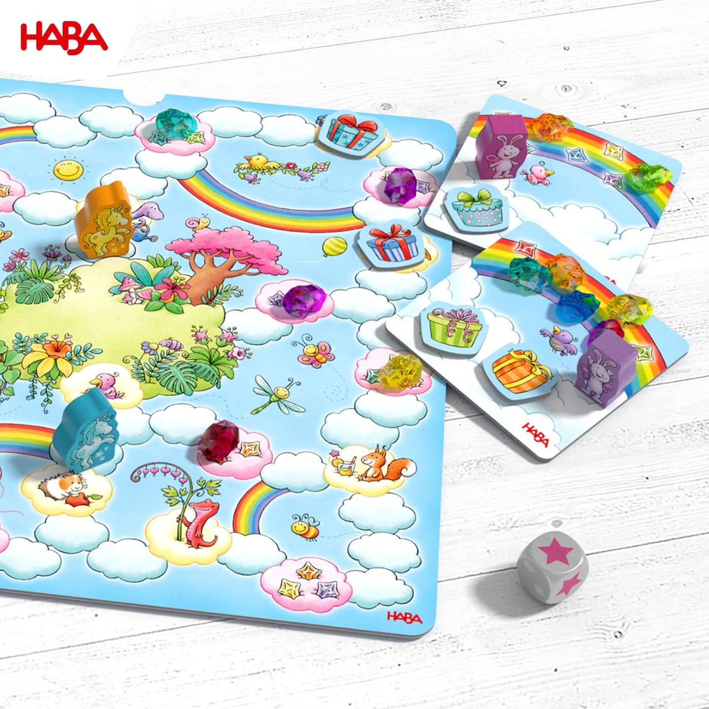 Haba 2010879001 Unicorn Glitterluck Game Collection  (9 Varied Dice, Board & Card Games)  獨角獸閃閃幸運遊戲合集(9 種不同的骰子、棋盤和紙牌遊戲)