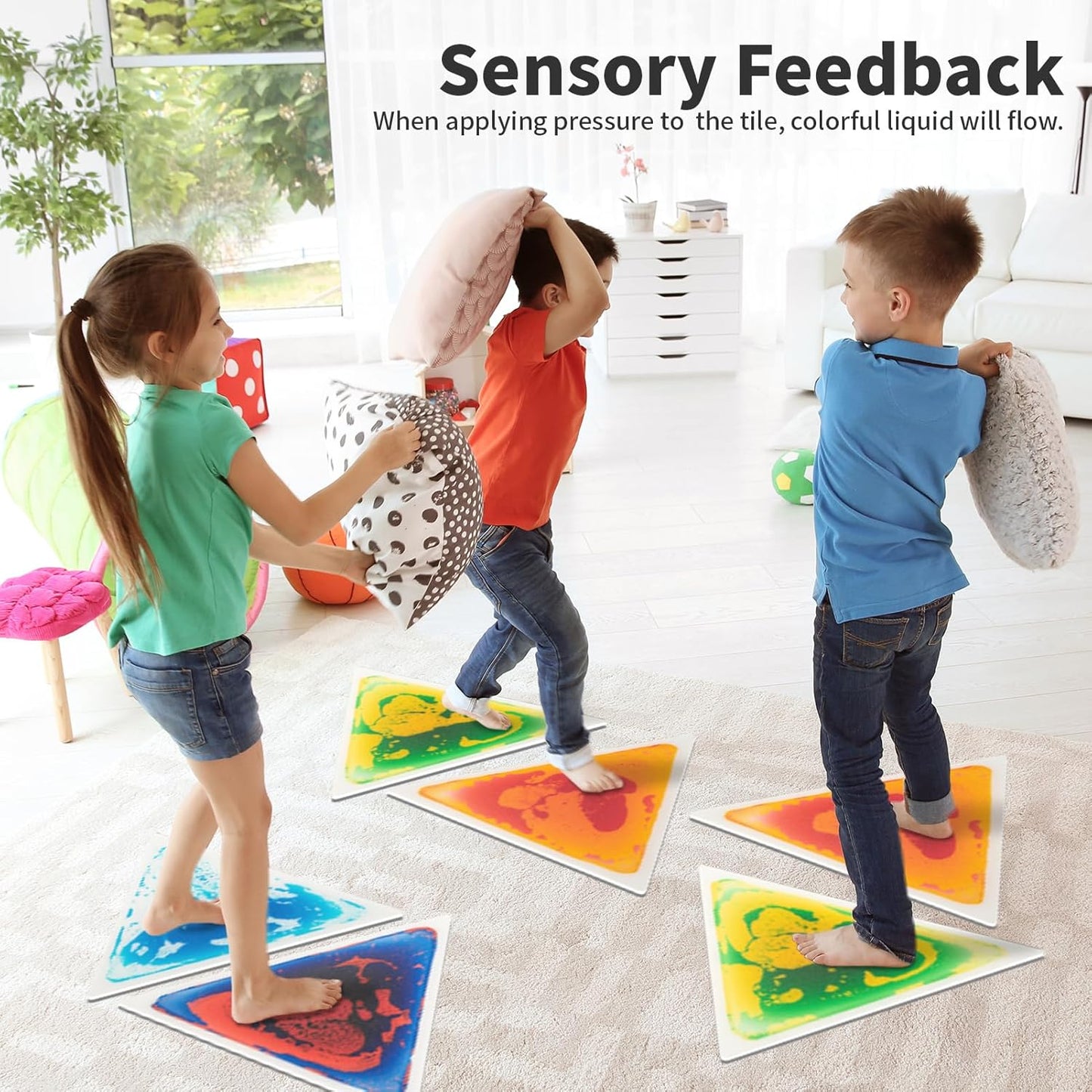 Kindermatic Triangle Liquid Sensory Floor Tiles 三角液體感官地墊