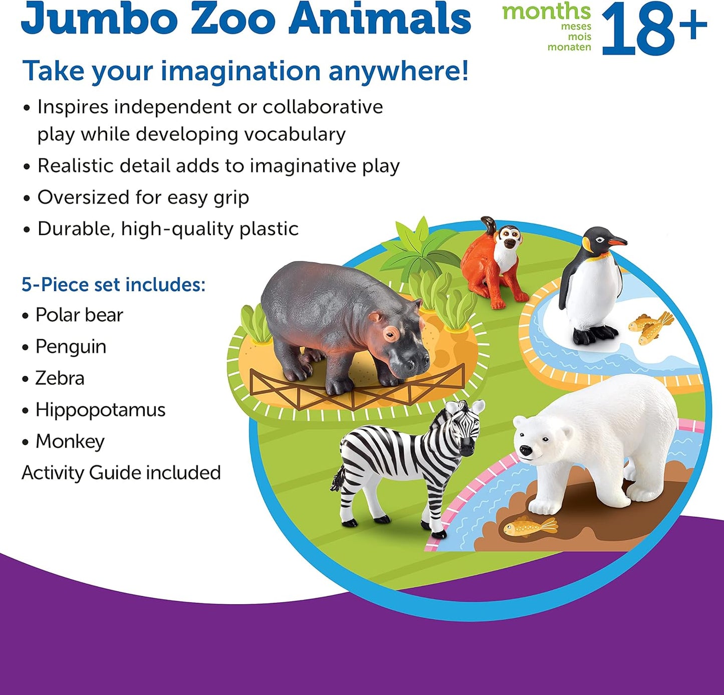 Learning Resources Jumbo Zoo Animals