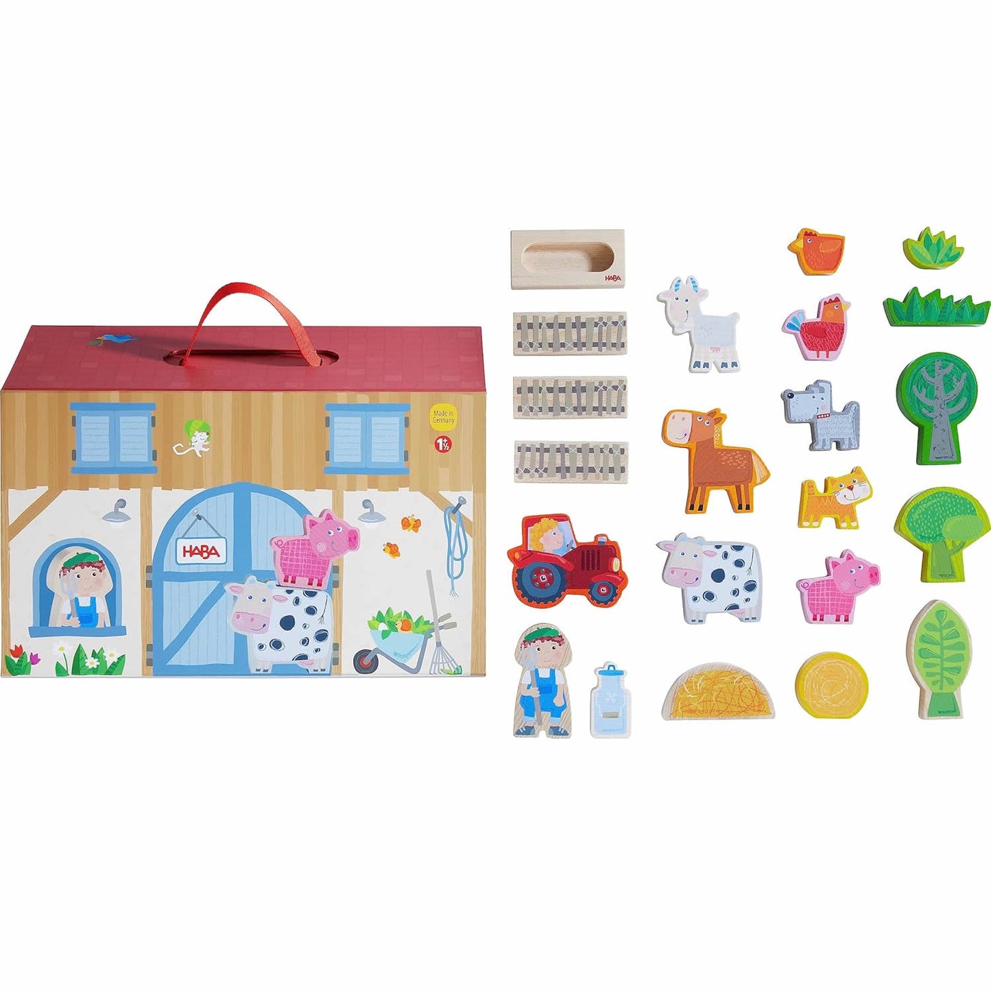 Haba Play World on the Farm Wooden Farm Toys and Animal Play Set 農場遊戲世界 動物遊戲組 (Copy)