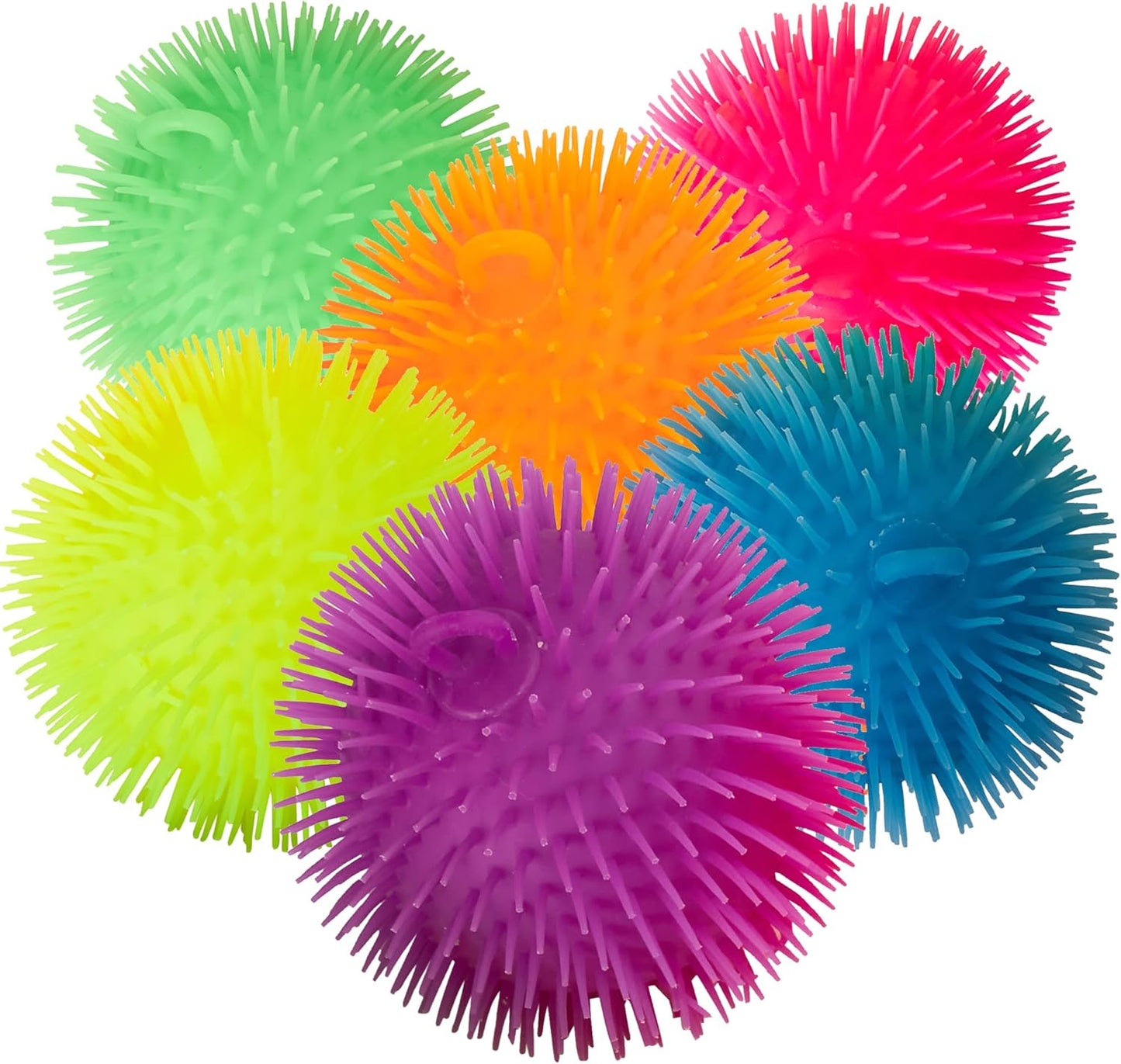 Fidget Sensory Soft Spiky Puffer Balls Assorted Colors Set of 5 Color 5個 軟刺河豚球感官減壓玩具 顏色隨機