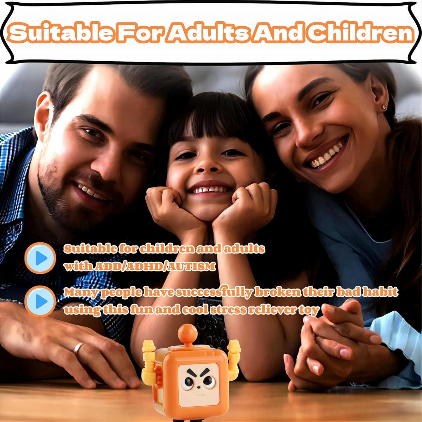 Fidget Robot Assorted Set of 1個 減壓機器人立方體