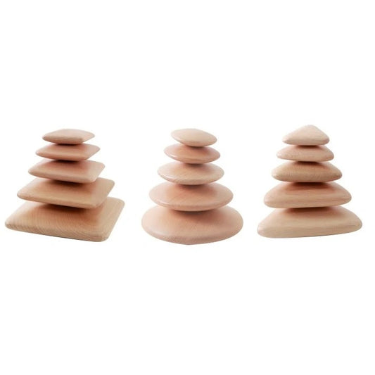 Vivaio Wooden Pebble Stacker Set 幾何體鵝卵石積木套裝
